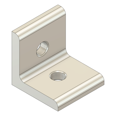 MODULAR SOLUTIONS ANGLE BRACKET<BR>30 SERIES 30MM TALL X 30MM WIDE W/HARDWARE